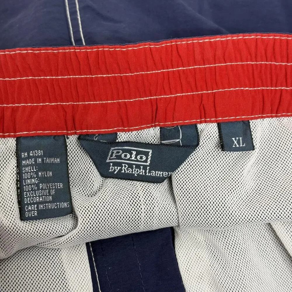 Polo Ralph Lauren Swim Trunks Mens XL Blue Cargo Board Shorts Beach Pockets 9.5